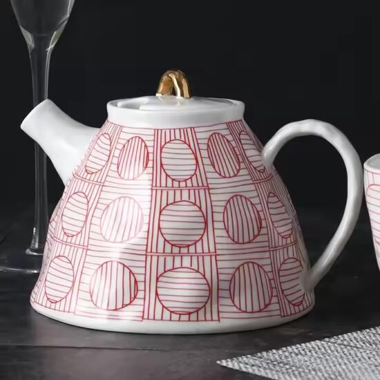 High-Quality Vintage Floral Ceramic Teapot for Home & Gift