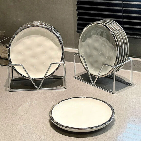 Nordic starry sky gradient ceramic plates for home or restaurant use