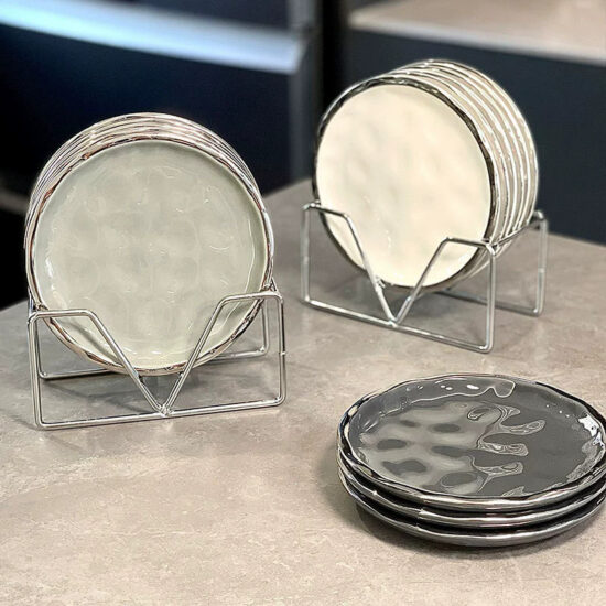 Nordic starry sky gradient ceramic plates for home or restaurant use
