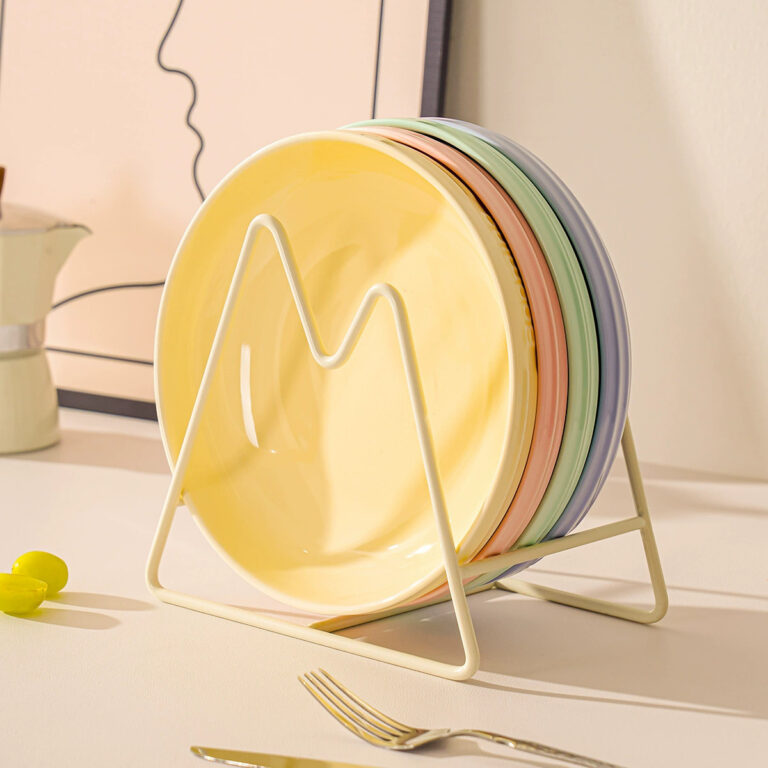 Cream style gradient ceramic plate for luxury home dining
