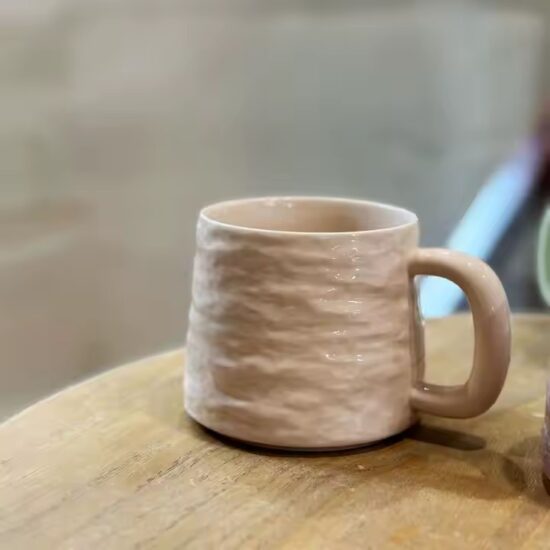Minimalist ceramic couple mugs for home with matching design
