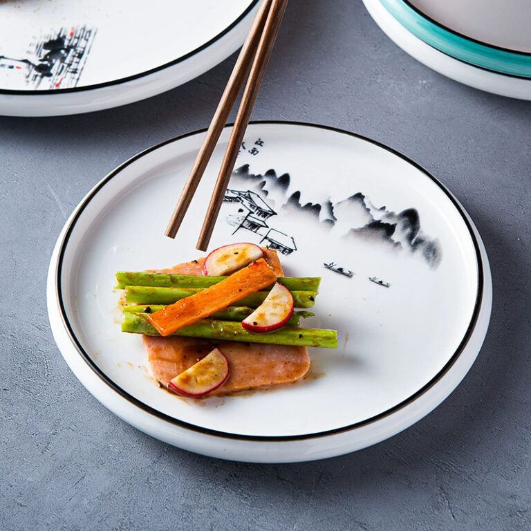 Creative ceramic steak and dinner plate for home or restaurant use