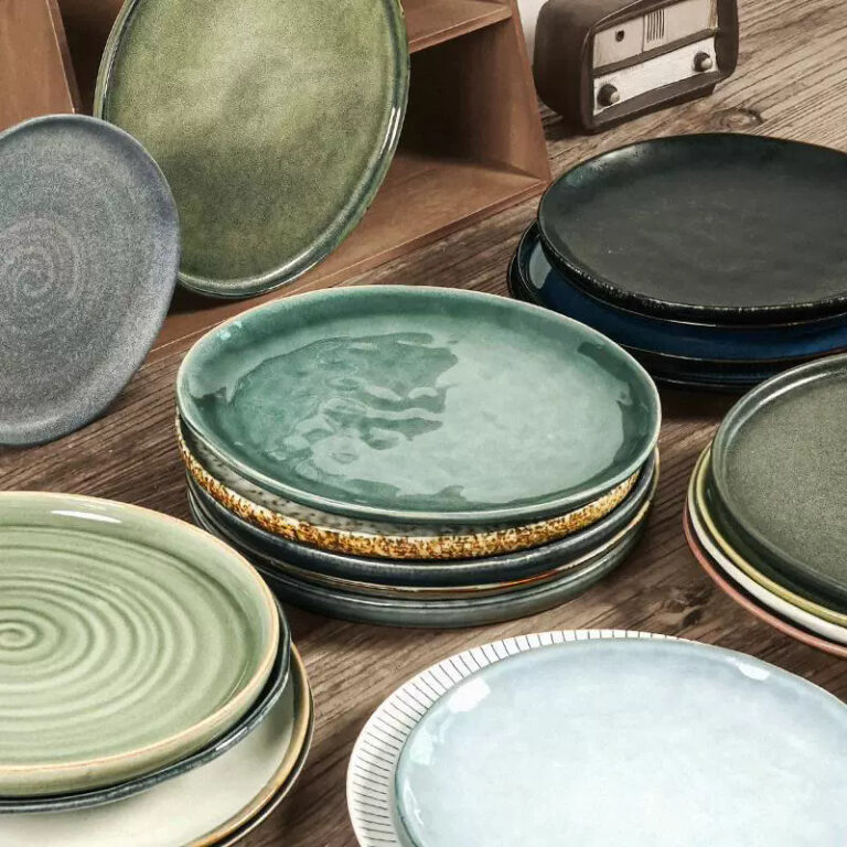High-end square ceramic dinner plate for Western cuisine