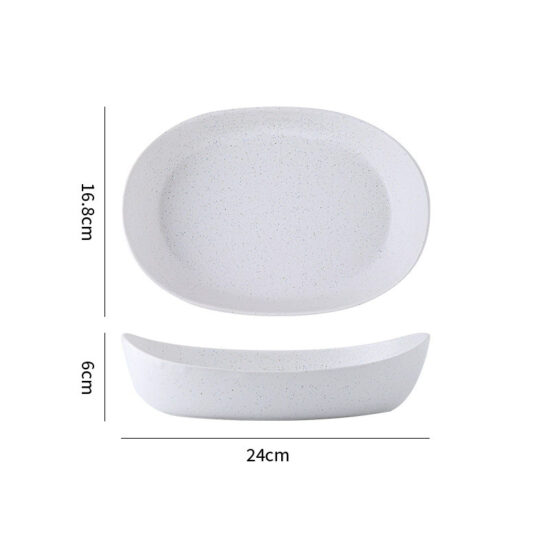 Minimalist ceramic Western dinner plate with matte finish for home or restaurant