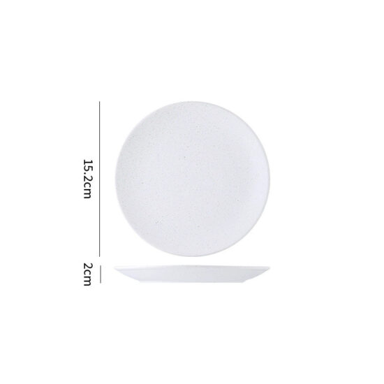 Minimalist ceramic Western dinner plate with matte finish for home or restaurant