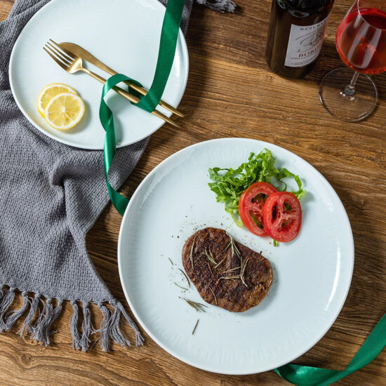 New Chinese style Tianqing glaze ceramic plates for elegant dining