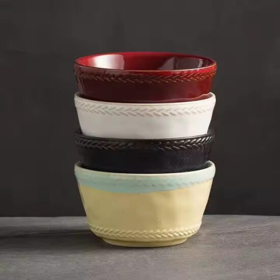 Vintage ceramic ramen bowl with classic Japanese-inspired design