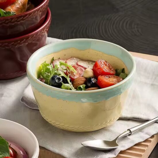 Vintage ceramic ramen bowl with classic Japanese-inspired design