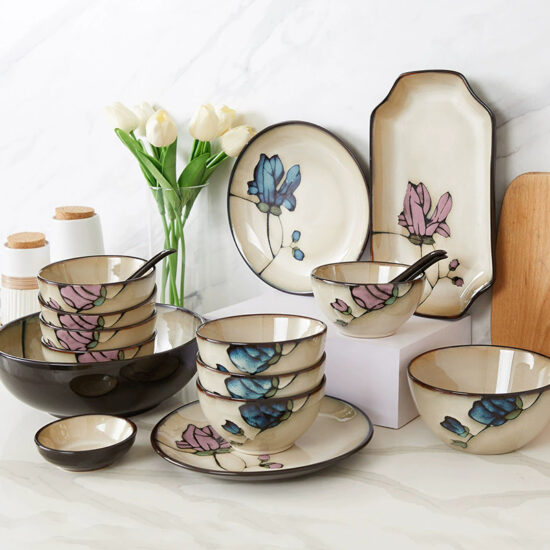 Luxury ceramic dinner plates for elegant home dining