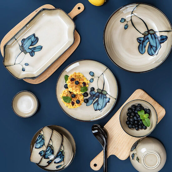 Luxury ceramic dinner plates for elegant home dining