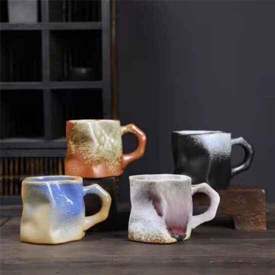 Vintage style high aesthetic ceramic mug with creative design