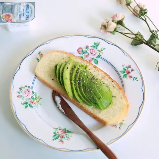 Vintage ceramic flat plate for breakfast and dessert