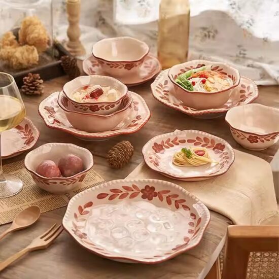 French style wedding ceramic dinnerware gift set for home use