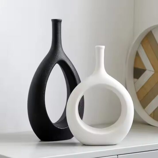 Modern Nordic Ceramic Vase for Office and Home Decoration