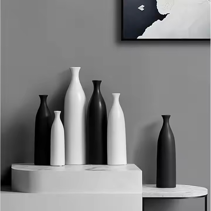 Modern Nordic Ceramic Vase for Office and Home Decoration