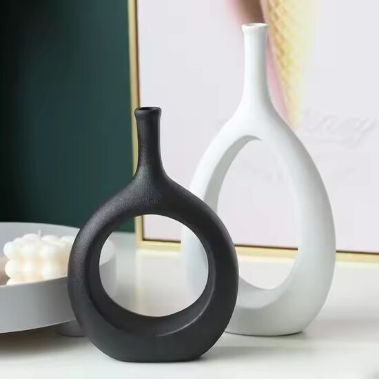 Modern Nordic Ceramic Vase for Office and Home Decoration