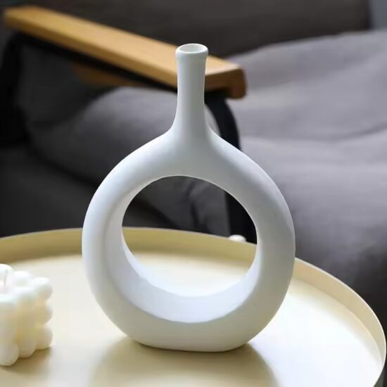Modern Nordic Ceramic Vase for Office and Home Decoration