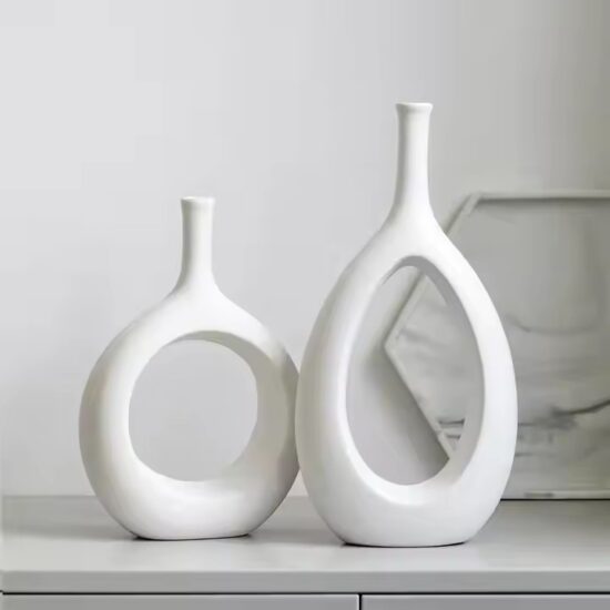 Modern Nordic Ceramic Vase for Office and Home Decoration