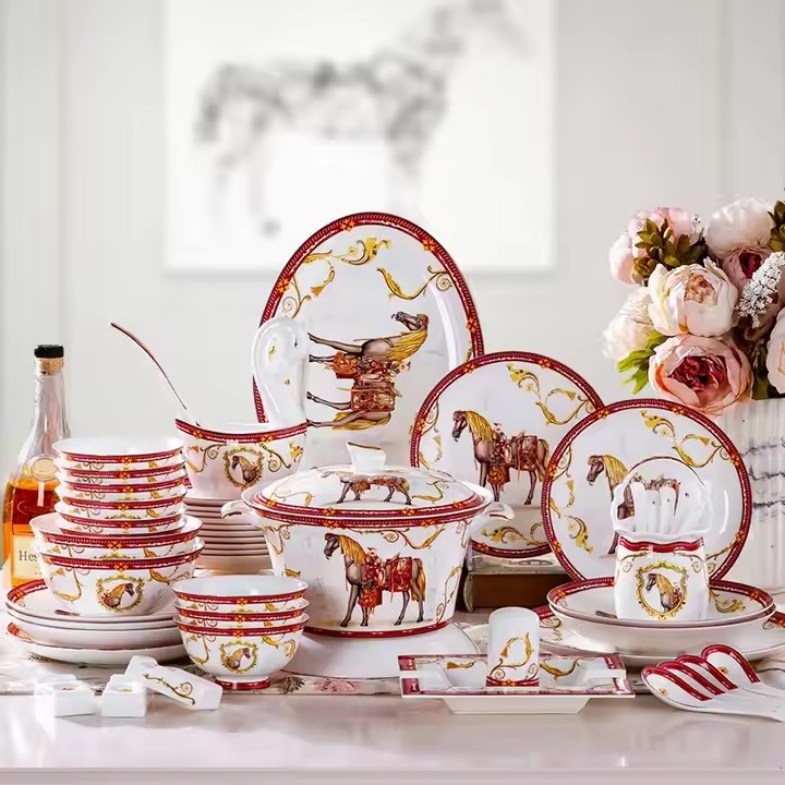 New arrival unique ceramic dinner set for modern kitchens