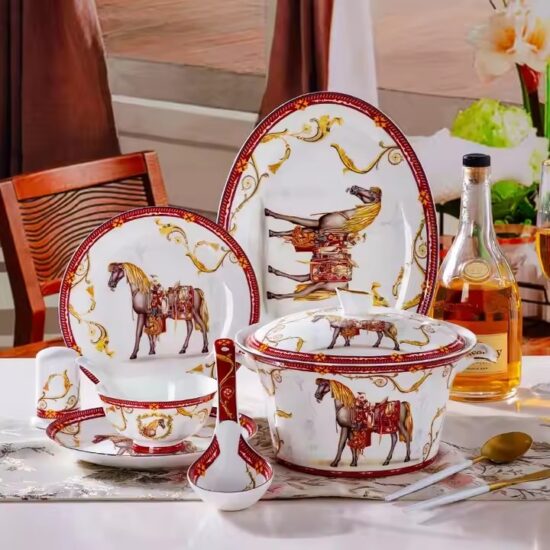 New arrival unique ceramic dinner set for modern kitchens