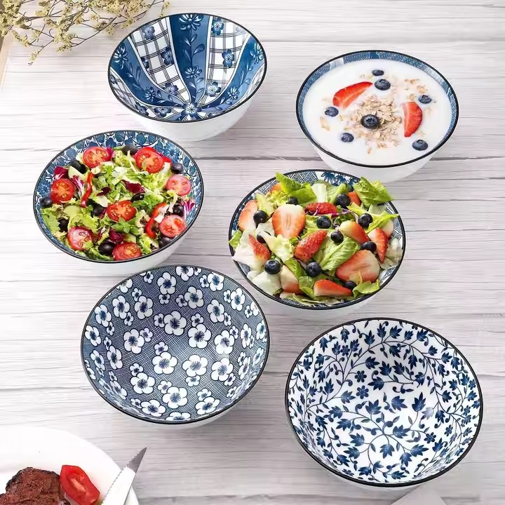 Creative ceramic soup bowl with modern design for home dining and kitchen use