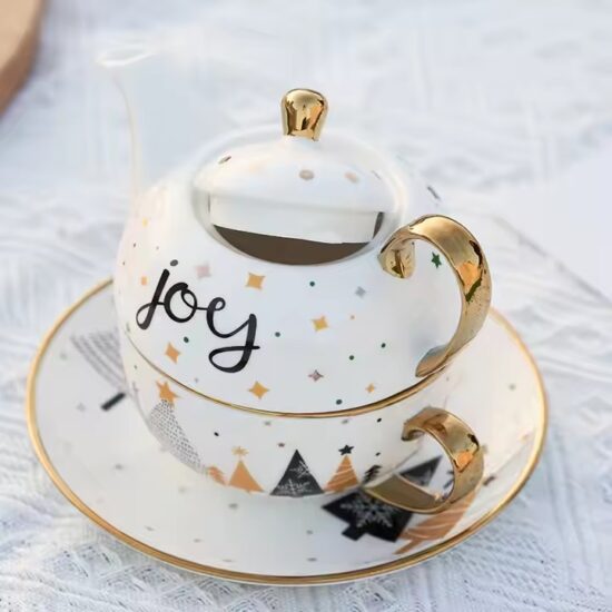 High-Aesthetic Custom Ceramic Teapot with Elegant Modern Design