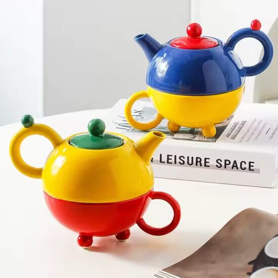 High-Aesthetic Custom Ceramic Teapot with Elegant Modern Design