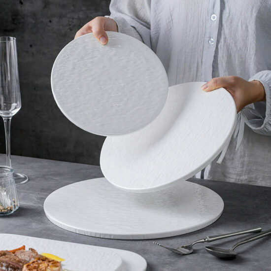 Nordic rock-style ceramic plate for Japanese and Western dining