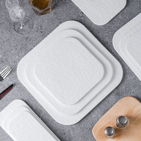 Nordic rock-style ceramic plate for Japanese and Western dining