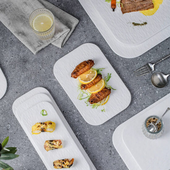 Nordic rock-style ceramic plate for Japanese and Western dining