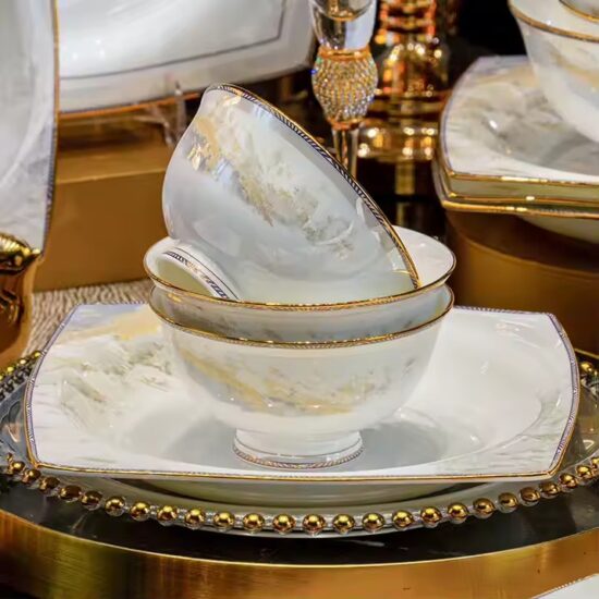 Colorful high-aesthetic ceramic dinnerware set for modern home dining