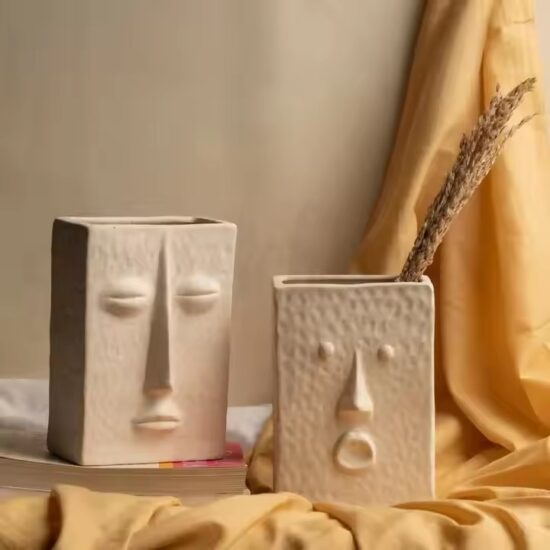 Modern Nordic Style Ceramic Vase in Minimalist Design

