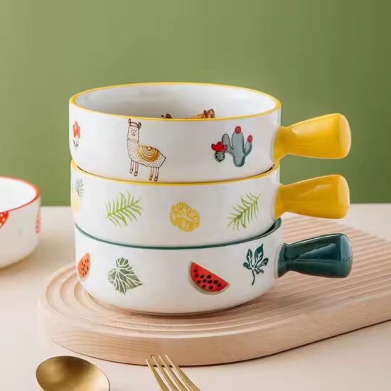 Modern luxury ceramic bowl with creative design for elegant home dining