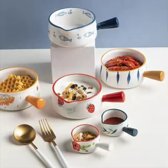 Modern luxury ceramic bowl with creative design for elegant home dining